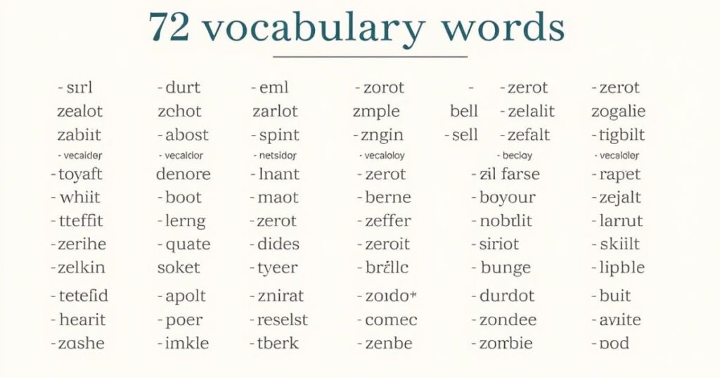 72 More Vocabulary Words Starting With Z