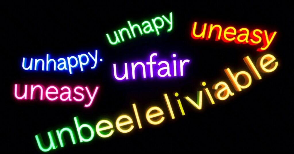 Common Negative U Words