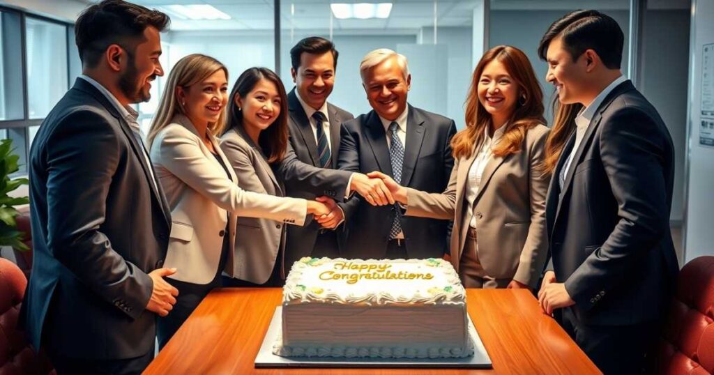 Formal Cake Messages for the Coworkers