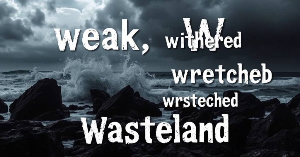 Negative Adjectives That Start With W