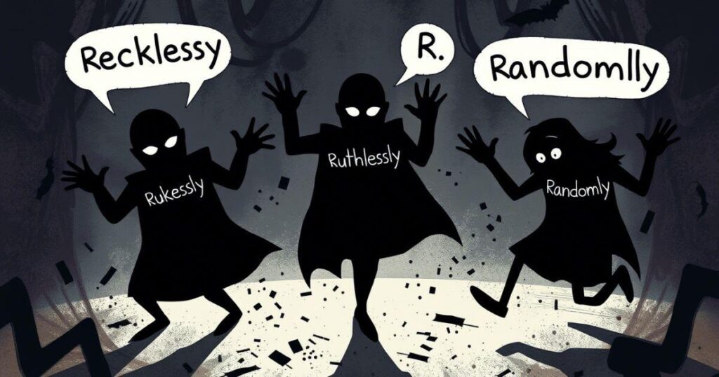 Negative Adverbs That Start With R