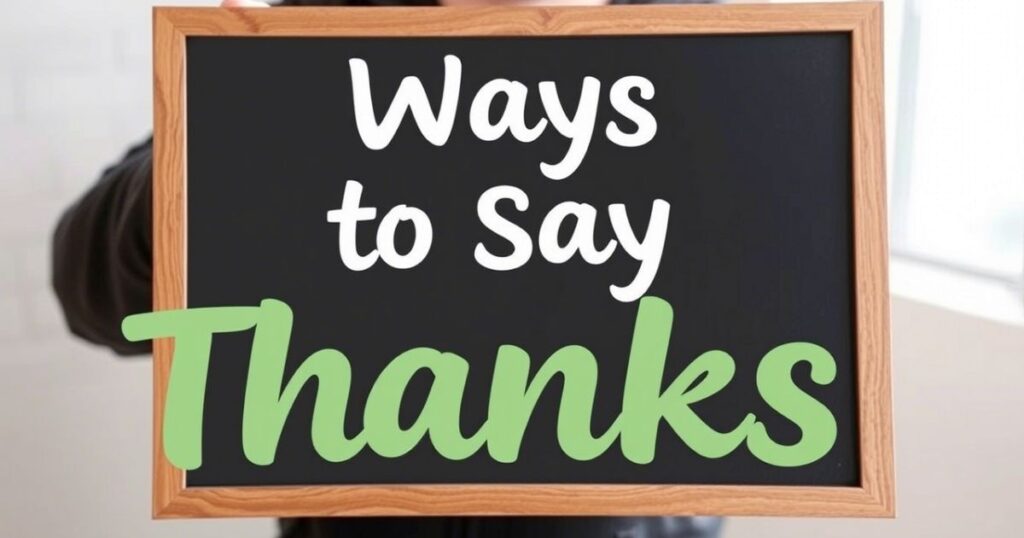 Ways to Say Thanks