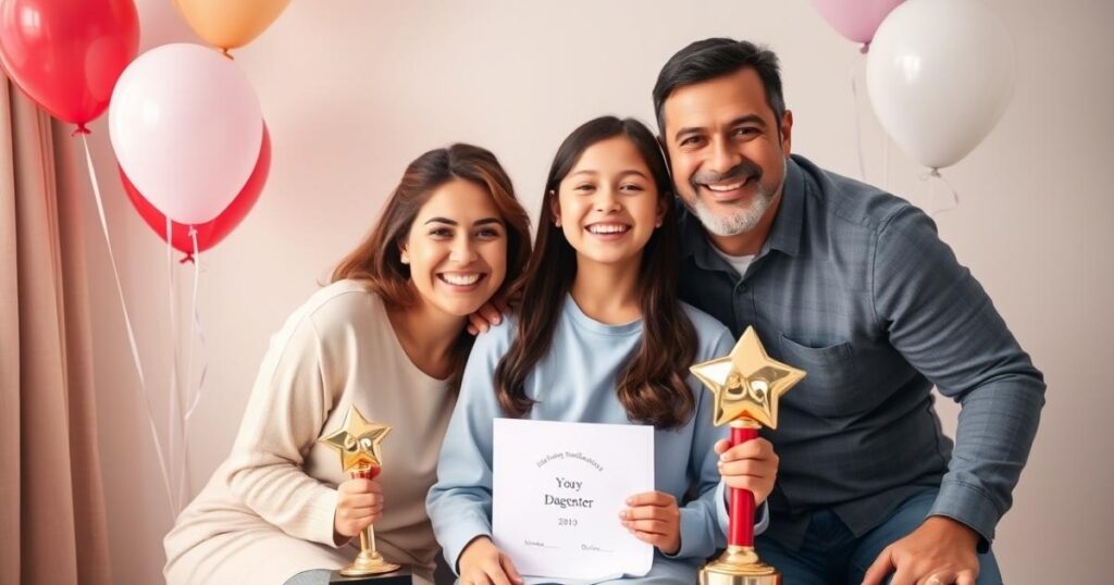 Proud Message for Daughter’s Achievement from Parents